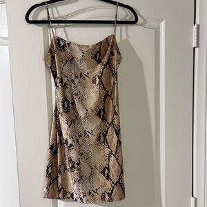 Snake Print Mini Dress